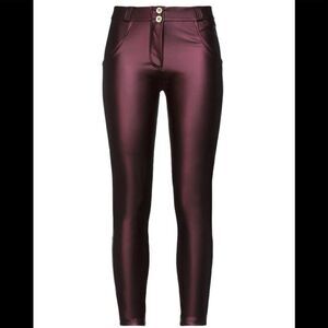 FREDDY WR.UP metallic leggings pants deep purple Sz M